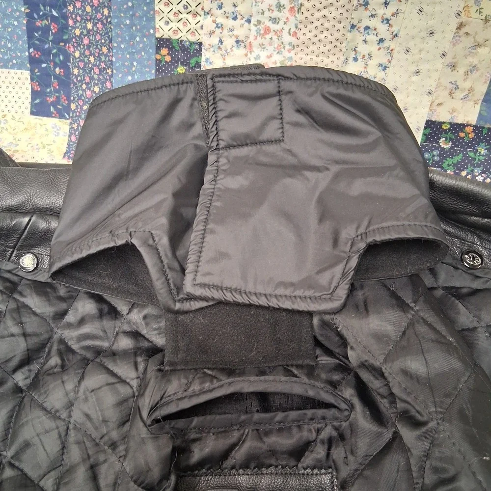 Yamaha Star Motorcycle Leather Riding Jacket Size XL Black Removable Lining